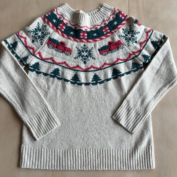 Bundle of 2 Maurices Women's Sweaters, Trees & Trucks - Size Small - Picture 3 of 13